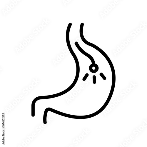 Endoscopy icon logo sign set vector outline