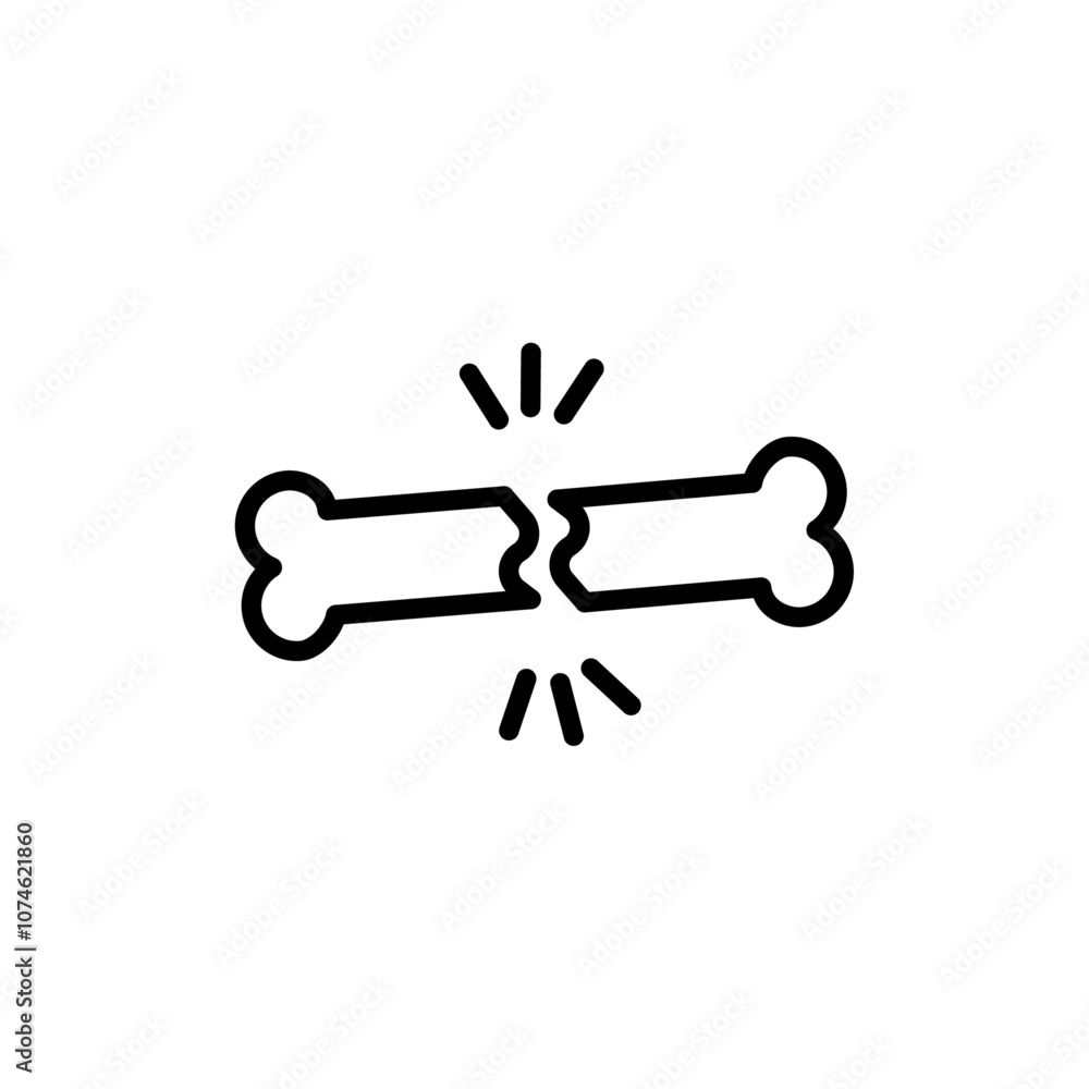 Fracture icon logo sign set vector outline Fracture icon logo sign set vector outline