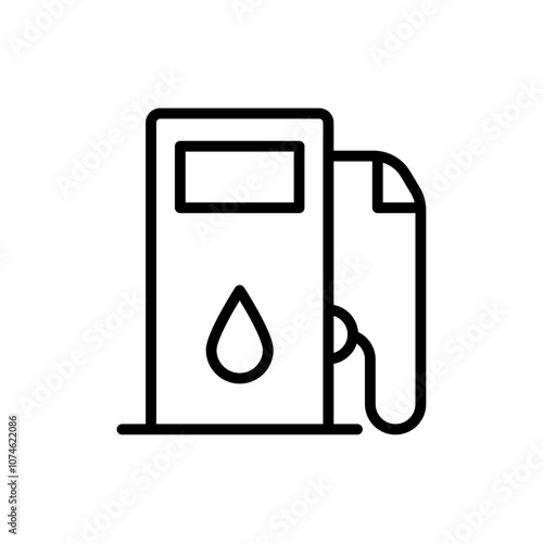 Gas station Icon logo sign set vector outline