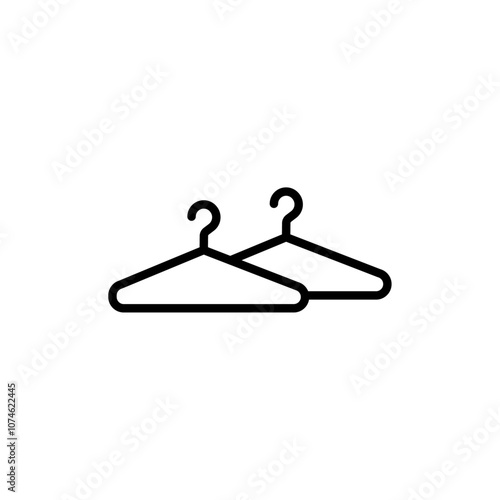 Hanger icon logo sign set vector outline