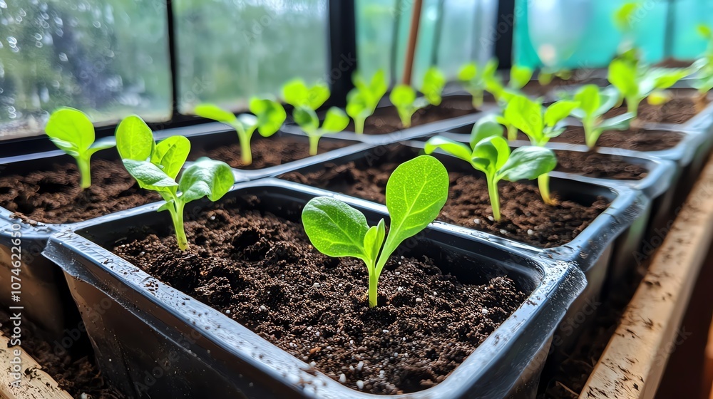 Home gardeners cultivate healthy seedlings in sustainable soil for thriving plants Home gardeners cultivate healthy seedlings in sustainable soil for thriving plants