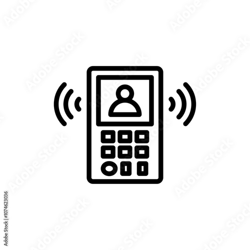 Intercom icon logo sign set vector outline