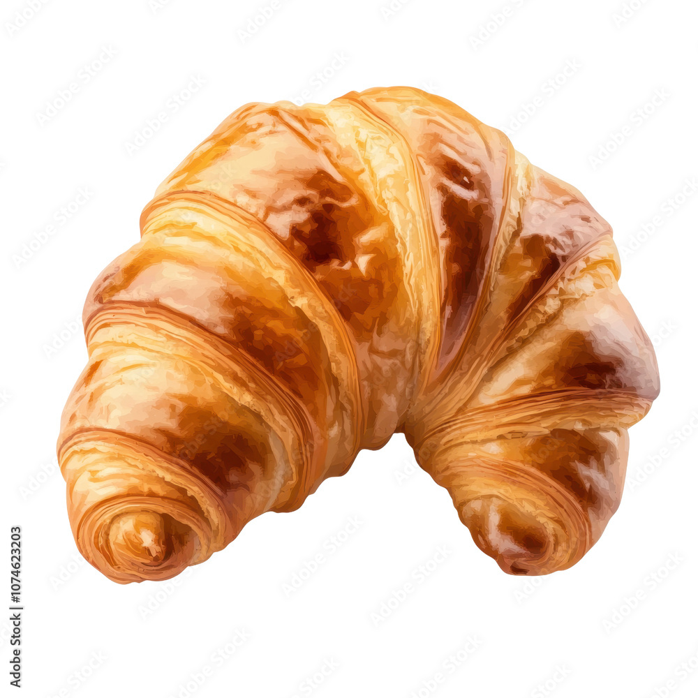 croissant isolated on transparent background cutout croissant isolated on transparent background cutout