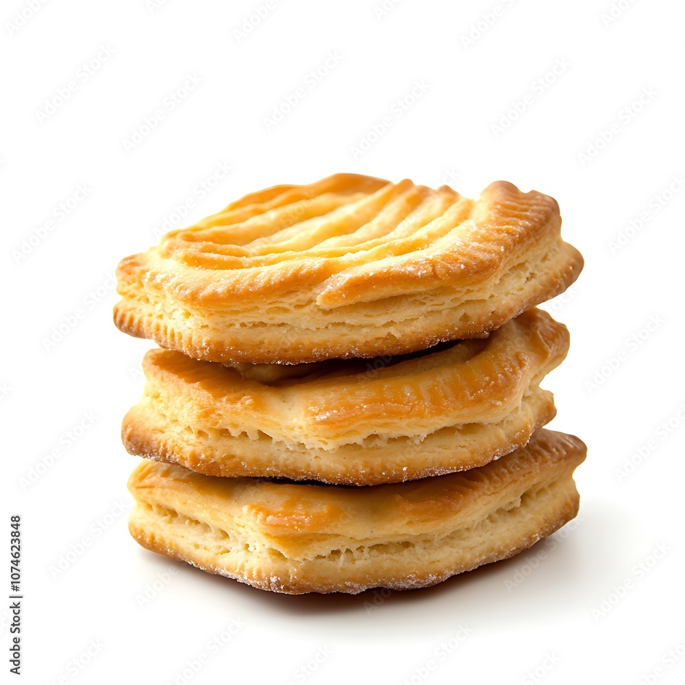 Biscuit isolated on a white background, close up Biscuit isolated on a white background, close up