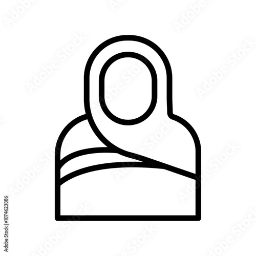 Muslim woman icon logo sign set vector outline