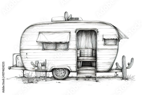 Camping Trailer, Retro Style
 photo