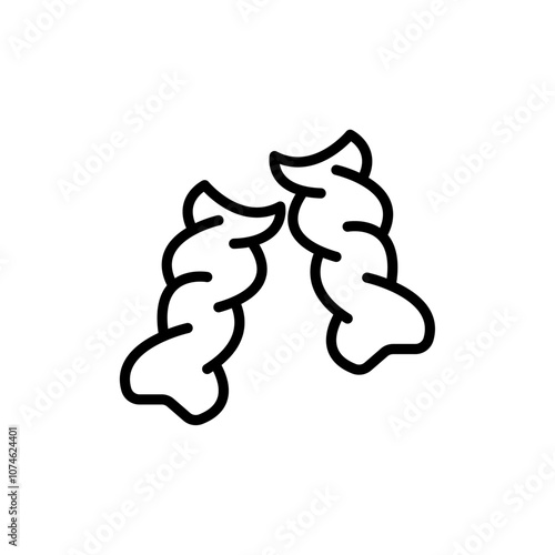 Pasta icon logo sign set vector outline