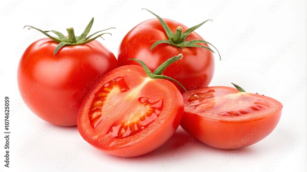 Red tomatoes isolated on white background Red tomatoes isolated on white background