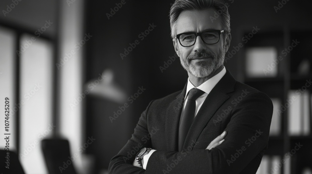 Fototapeta premium Business Executive Posing for Corporate Portrait