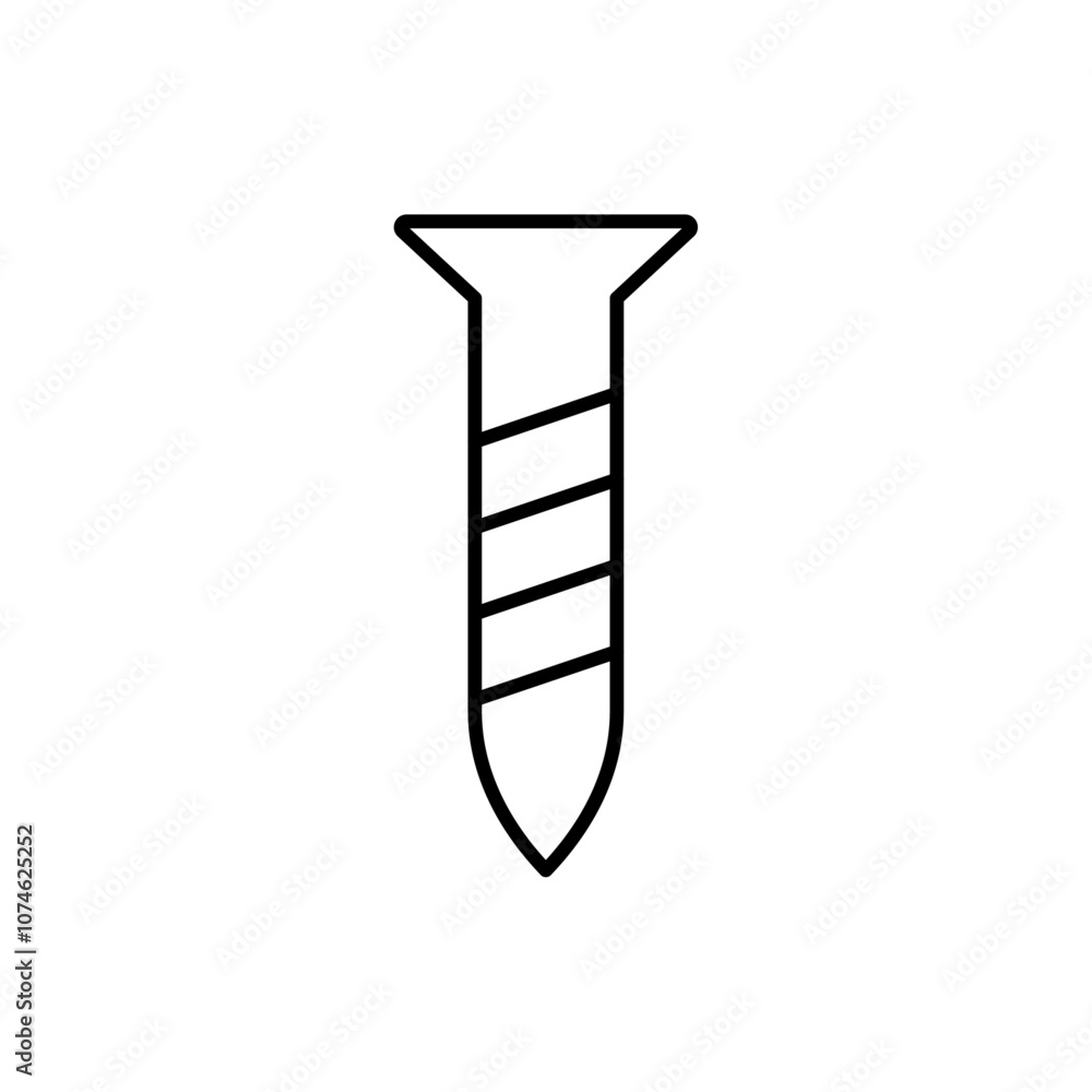 Screws icon logo sign set vector outline Screws icon logo sign set vector outline