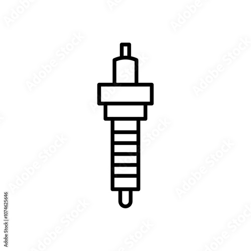 Spark plug icon logo sign set vector outline