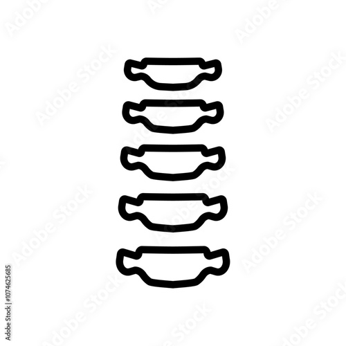 Spinal column icon logo sign set vector outline