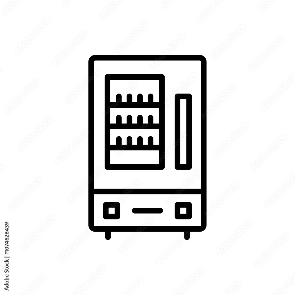 Vending machine icon logo sign set vector outline Vending machine icon logo sign set vector outline