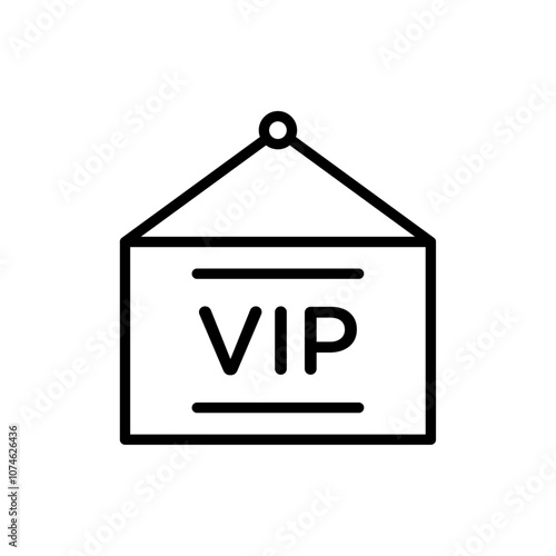 VIP icon logo sign set vector outline