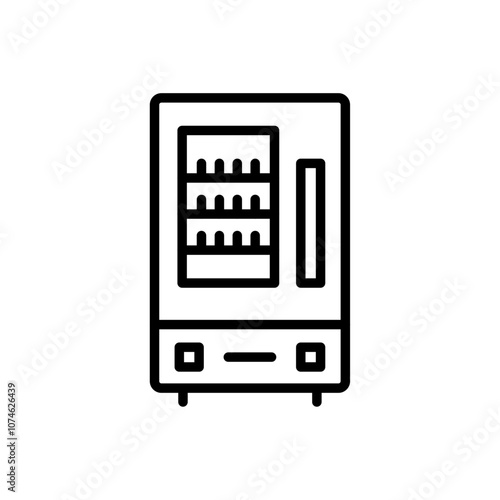 Vending machine icon logo sign set vector outline