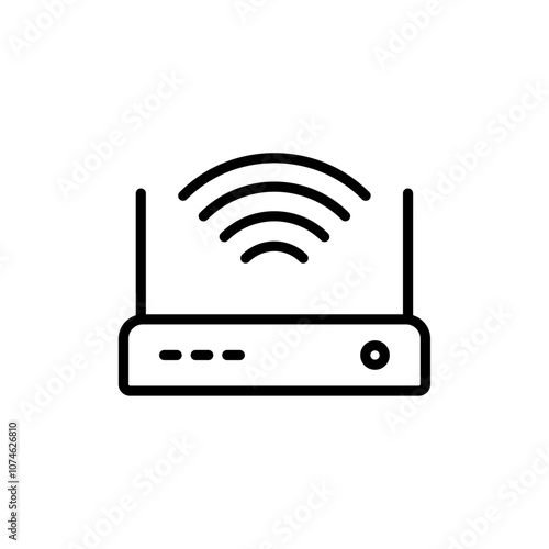 Wifi modem icon logo sign set vector outline