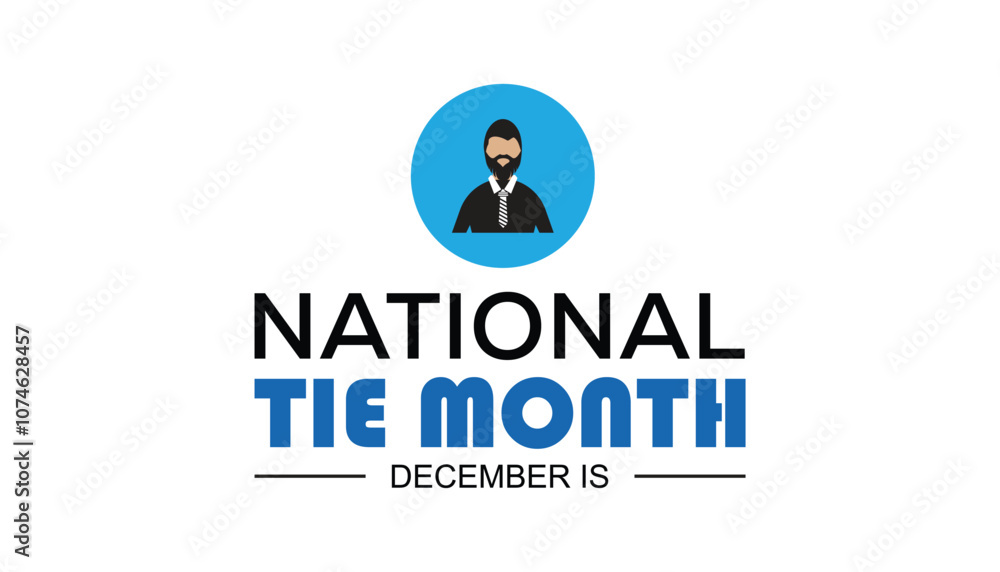 National Tie Month is observed every year on December .background, placard, banner template Vector illustration design. National Tie Month is observed every year on December .background, placard, banner template Vector illustration design.