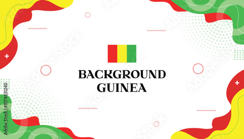 Background mephis guinea abstrack wave color flag guinea 