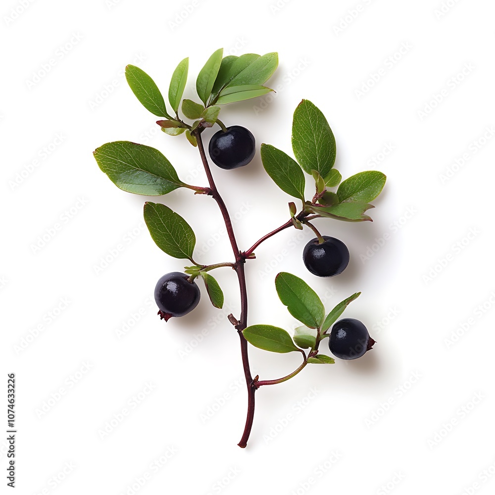 Bilberry isolated on a white background, close up Bilberry isolated on a white background, close up