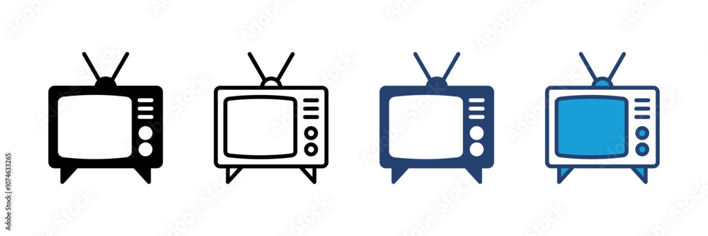Tv icon vector. television icon vector Tv icon vector. television icon vector