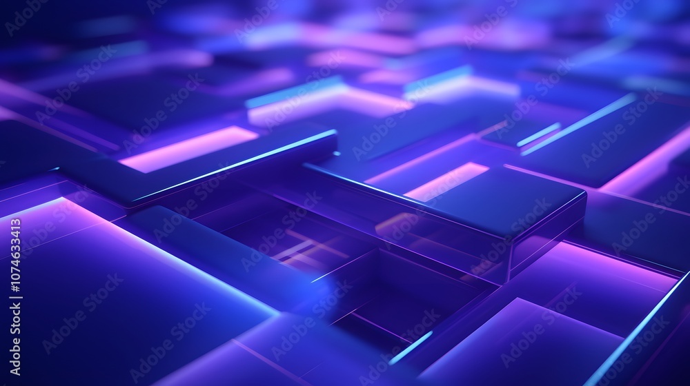 3d rendering of purple and blue abstract geometric background. Scene for advertising, technology, showcase, banner, game, sport, cosmetic, business, metaverse. Sci-Fi Illustration. Product display 3d rendering of purple and blue abstract geometric background. Scene for advertising, technology, showcase, banner, game, sport, cosmetic, business, metaverse. Sci-Fi Illustration. Product display