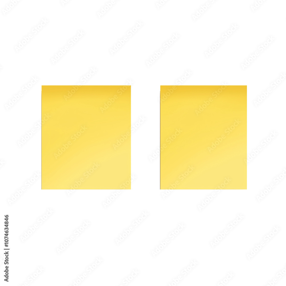 Yellow sticky note isolated on transparent background Yellow sticky note isolated on transparent background