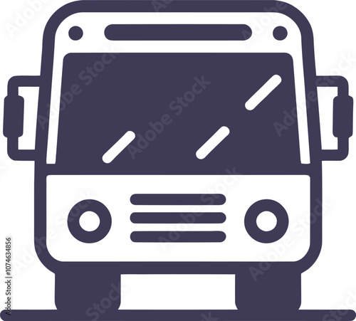 Bus, public transportation icon vector in flat style