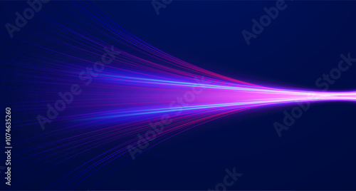 Abstract lines on dark background. Magic light effects. Graphic concept for your design. Adobe Illustrator Artwork