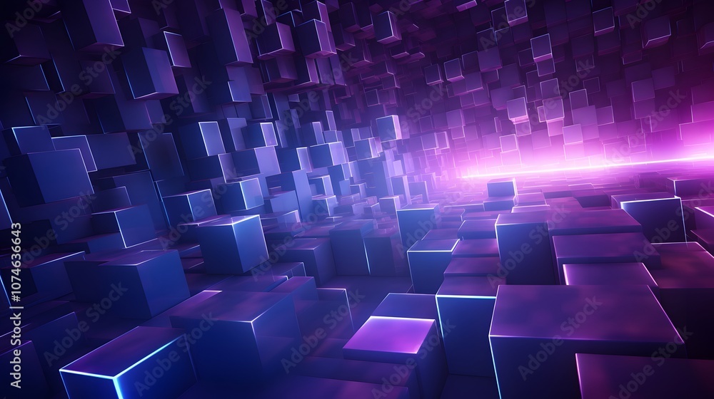 3d rendering of purple and blue abstract geometric background. Scene for advertising, technology, showcase, banner, game, sport, cosmetic, business, metaverse. Sci-Fi Illustration. Product display 3d rendering of purple and blue abstract geometric background. Scene for advertising, technology, showcase, banner, game, sport, cosmetic, business, metaverse. Sci-Fi Illustration. Product display