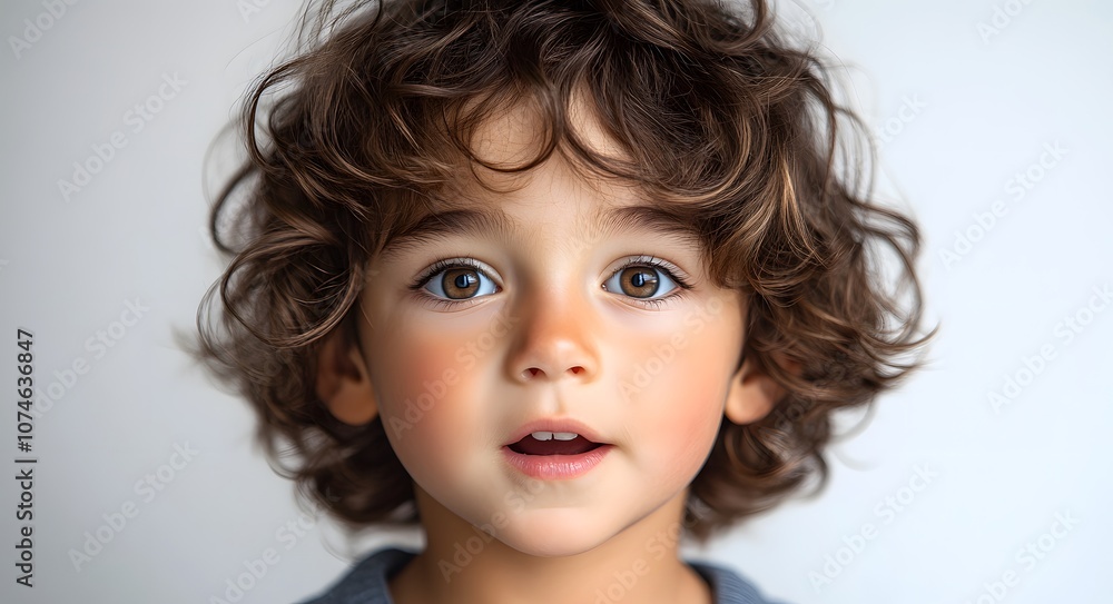 Surprised children's emotions. Portrait of a charming little girl, with her mouth open in surprise. Surprised children's emotions. Portrait of a charming little girl, with her mouth open in surprise.