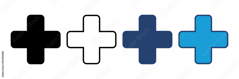 Plus Icon vector. Add plus icon Plus Icon vector. Add plus icon