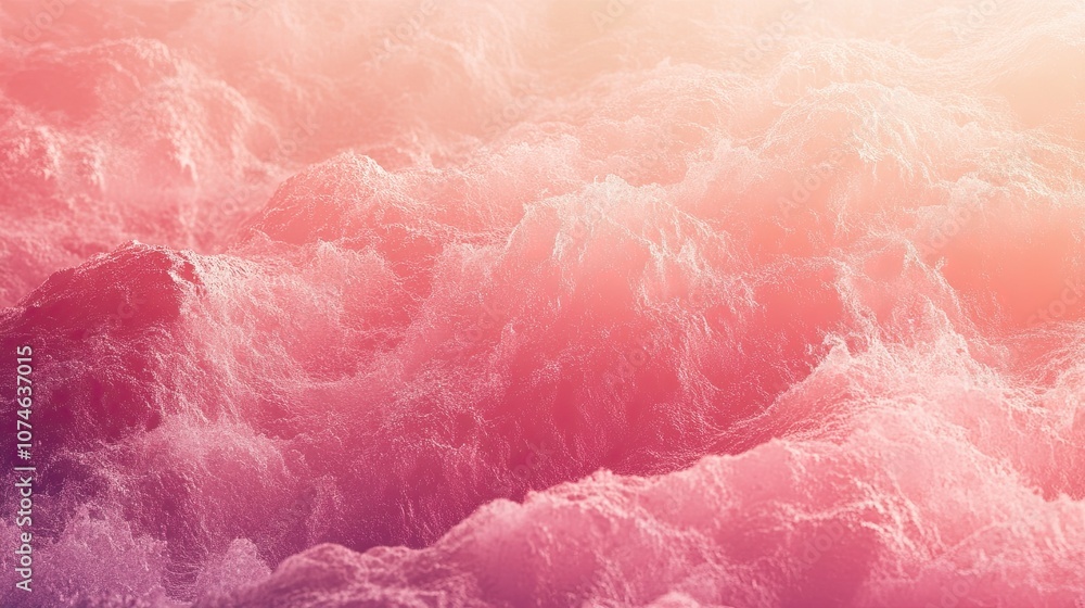 Abstract pink waves in soft light: tranquil ocean aesthetic Abstract pink waves in soft light: tranquil ocean aesthetic