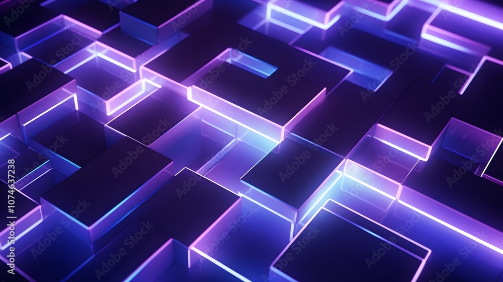3d rendering of purple and blue abstract geometric background. Scene for advertising, technology, showcase, banner, game, sport, cosmetic, business, metaverse. Sci-Fi Illustration. Product display 3d rendering of purple and blue abstract geometric background. Scene for advertising, technology, showcase, banner, game, sport, cosmetic, business, metaverse. Sci-Fi Illustration. Product display