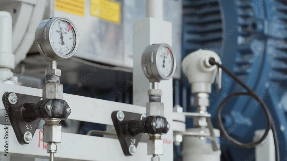 Tachometers and pressure and temperature sensors in the pumping station. Tachometers and pressure and temperature sensors in the pumping station.