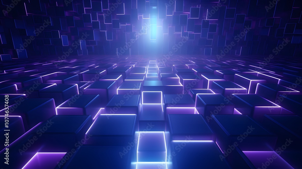 3d rendering of purple and blue abstract geometric background. Scene for advertising, technology, showcase, banner, game, sport, cosmetic, business, metaverse. Sci-Fi Illustration. Product display 3d rendering of purple and blue abstract geometric background. Scene for advertising, technology, showcase, banner, game, sport, cosmetic, business, metaverse. Sci-Fi Illustration. Product display