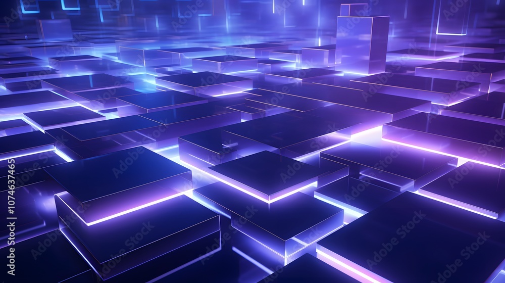 3d rendering of purple and blue abstract geometric background. Scene for advertising, technology, showcase, banner, game, sport, cosmetic, business, metaverse. Sci-Fi Illustration. Product display 3d rendering of purple and blue abstract geometric background. Scene for advertising, technology, showcase, banner, game, sport, cosmetic, business, metaverse. Sci-Fi Illustration. Product display