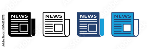 Newspaper icon vector. news paper vector sign