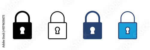 Lock icon vector. Padlock icon vector. Encryption icon. Security symbol