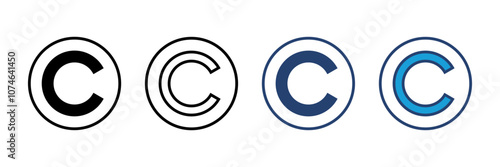 Copyright icon vector. copyright symbols