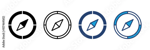 Compass icon vector. arrow compass icon vector