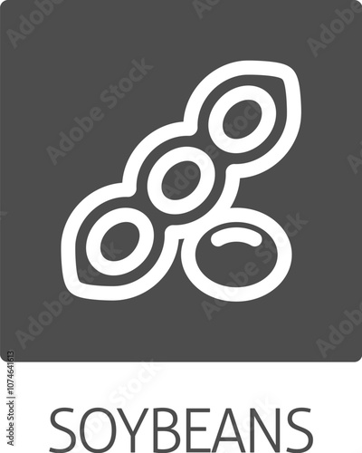 A soybean soy bean food allergen icon concept. Possibly an icon for the allergen or allergy.