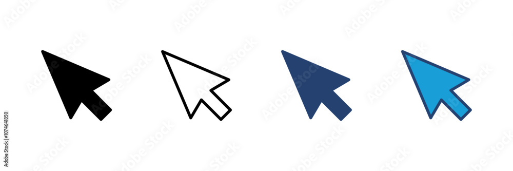 Click icon vector. pointer arrow icon. cursor icon vector