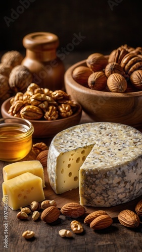 food, cheese, fruit, bread, christmas, wine, cake, dessert, sweet, meal, breakfast, honey, ingredient, chocolate, fresh, grapes, delicious, snack, healthy, pastry, table, brown, glass, drink, cinnamon