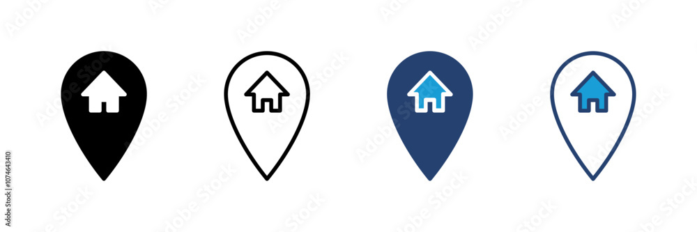 address icon vector. home location icon vector address icon vector. home location icon vector