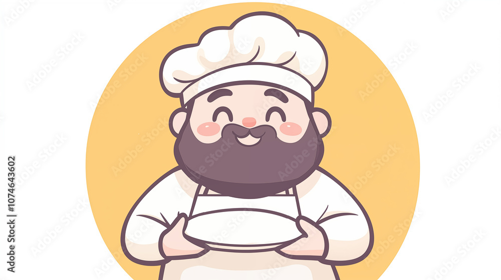 cartoon chef illustration holding empty plate
cartoon chef illustration holding empty plate