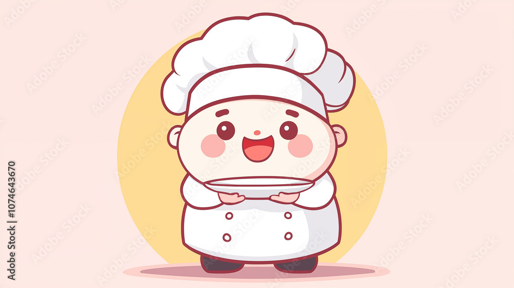 cartoon chef illustration holding empty plate
cartoon chef illustration holding empty plate