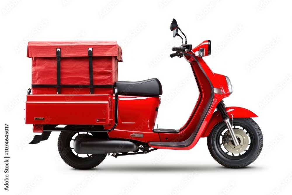 Obraz premium Package carrier motorcycle vehicle scooter.