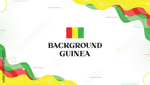 Background mephis guinea abstrack wave color flag guinea 