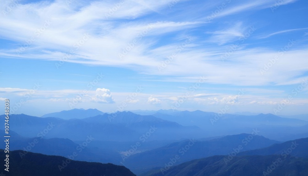 Obraz premium mountains with a few clouds in the sky