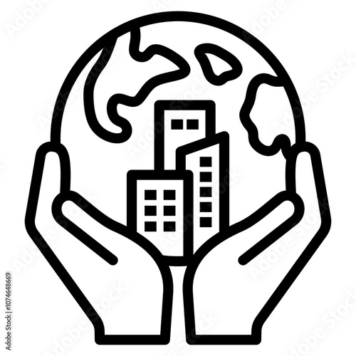 Corporate Social Responsibility Icon For Design Element
